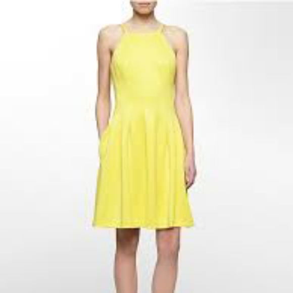 calvin klein fit and flare dress